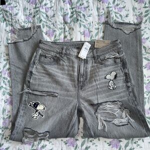 Brand New With Tags American Eagle x Peanuts Denim Pants Size 12 Long